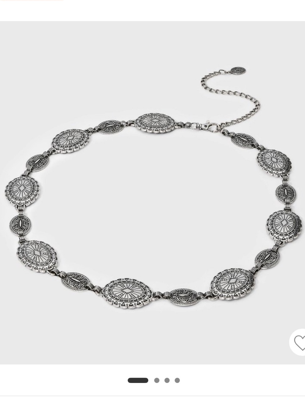 wild fable - Concho Chain Belt (nickel finish)